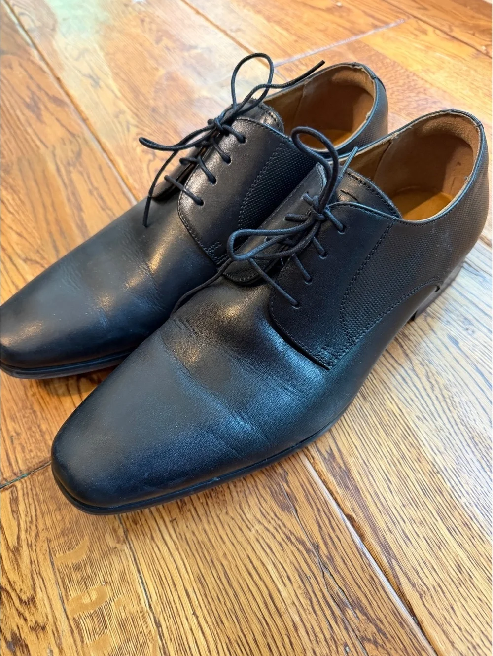 Florsheim Men’s Postino Black Leather Plain Toe Oxford Sz 9.5 Shoes Dress